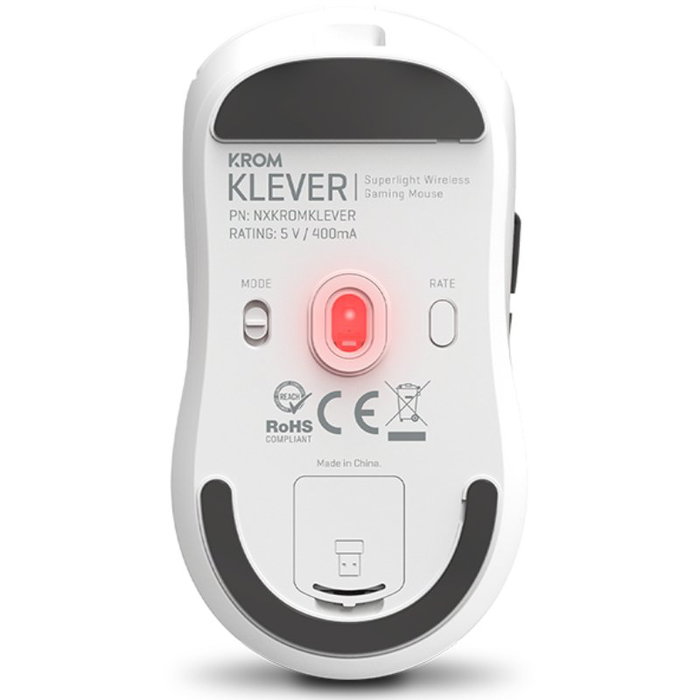 Krom Klever Ratón Gaming Inalámbrico Blanco Krom Klever Ratón Gaming Inalámbrico Blanco